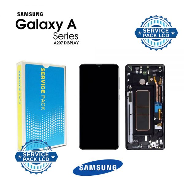 A207 (A20s 19) LCD BLACK (with frame)